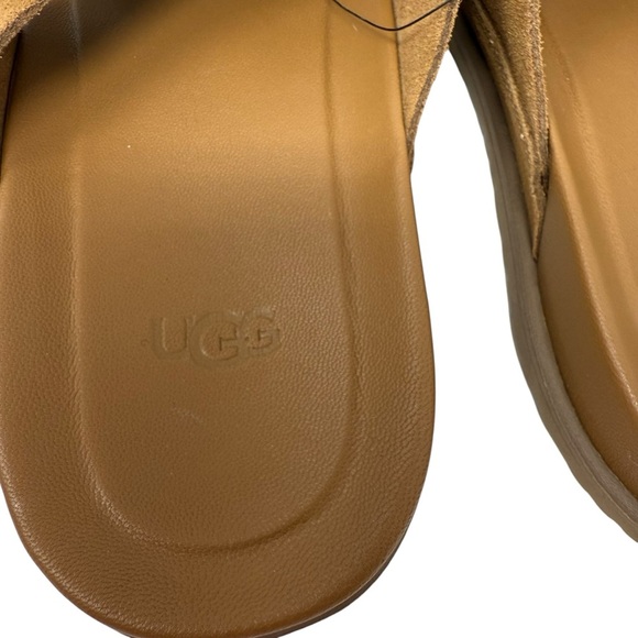 UGG Men’s Size 9 Wainscott Slide Sandals leather brown NWT main image 9